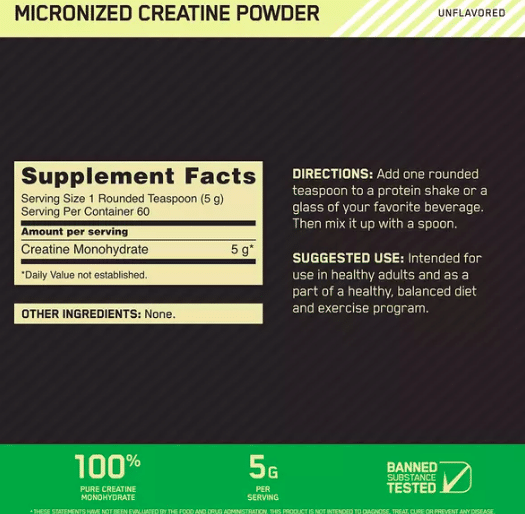 Creatina Optimun Nutrition - Imagen 2