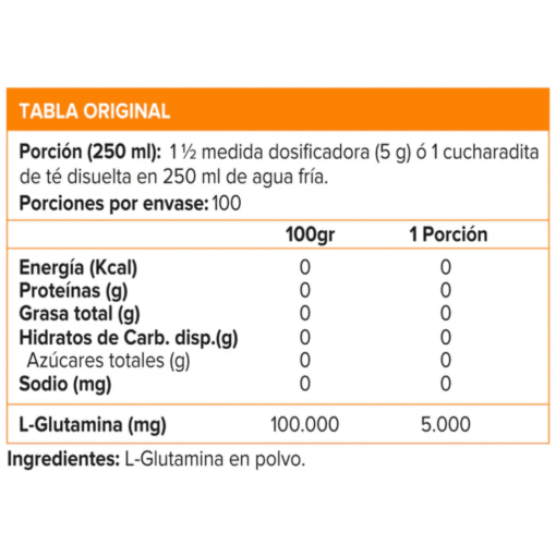 Alternative view of MyProtein L-Glutamina en polvo