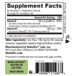 Alternative view of Nutrabio Vitamina D3 K2