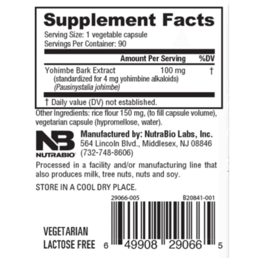 Alternative view of Nutrabio Yohimbina