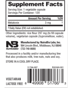 Alternative view of Nutrabio Melatonina