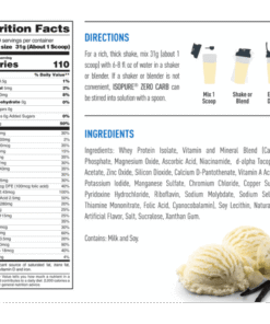 Alternative view of Isopure zero carb protein