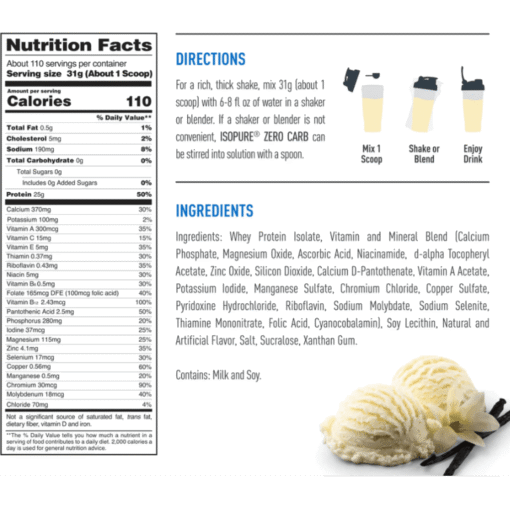 Alternative view of Isopure zero carb protein