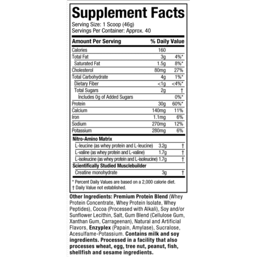 Alternative view of Nitrotech Whey Protein Muscletech