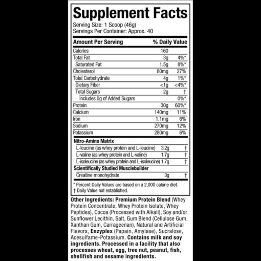 Alternative view of Nitrotech Whey Protein Muscletech