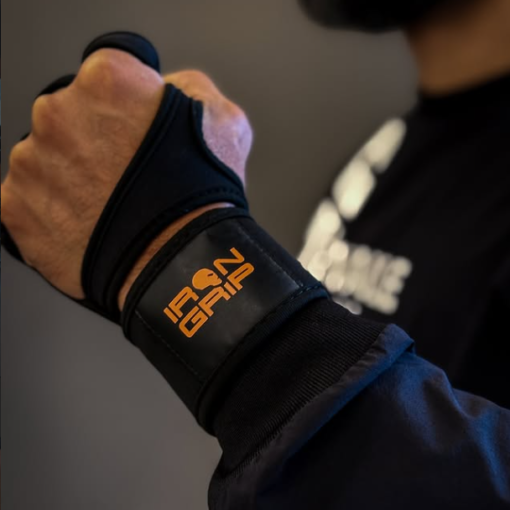 Iron grip muñequera con soporte y agarre superior